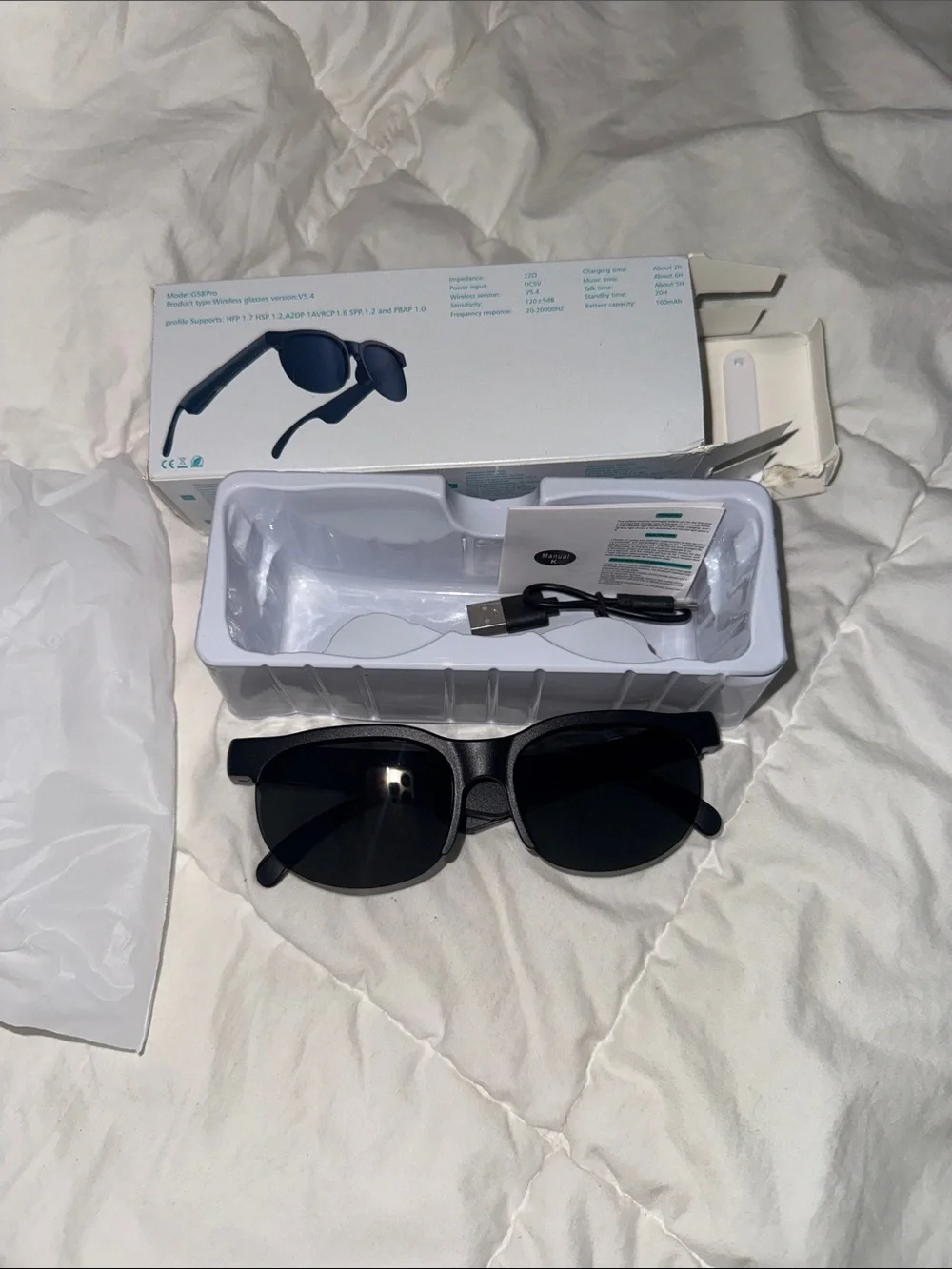 Smart Audio Sunglasses - Black Wireless 5.4